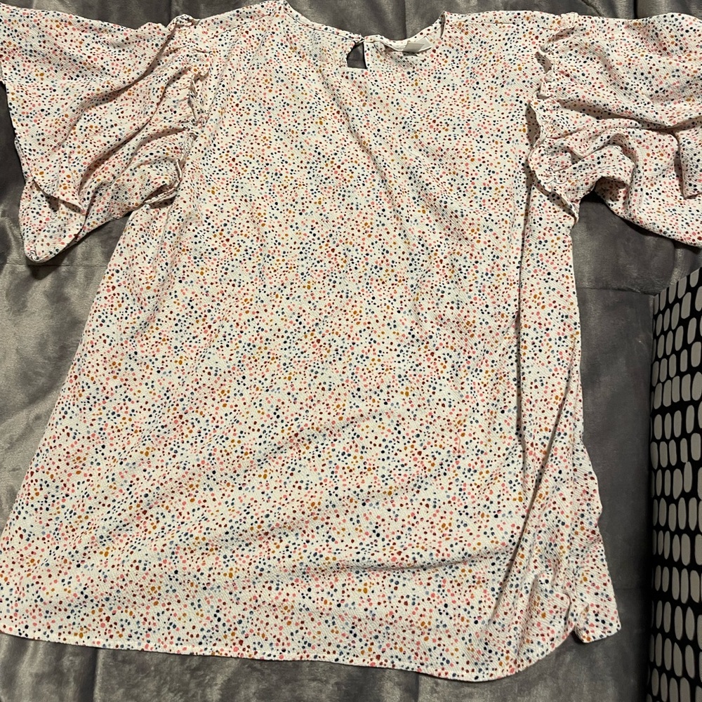 Motherhood multi-colored polka dot blouse size medium